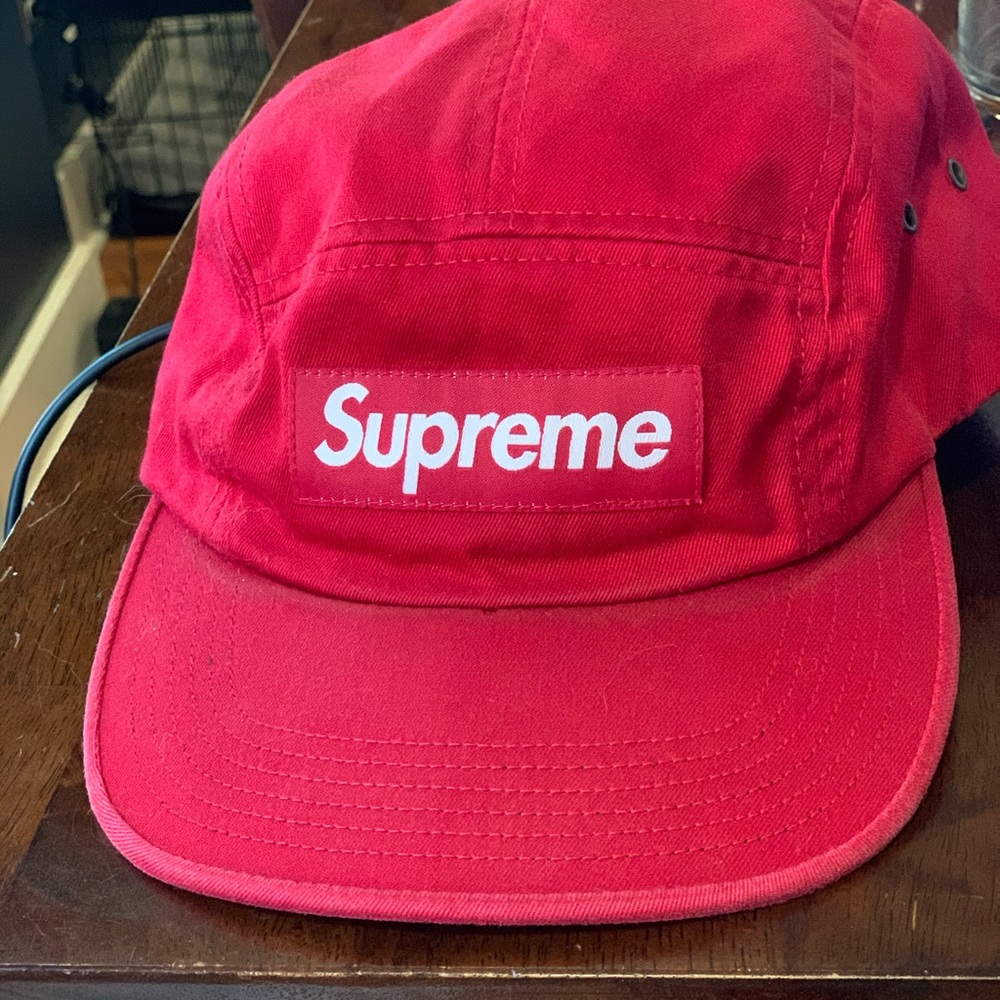 Supreme 5 Panel Hat - red